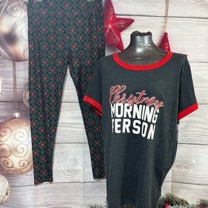 LuLaRoe 2XL Christmas Liv top with TC Christmas leggings